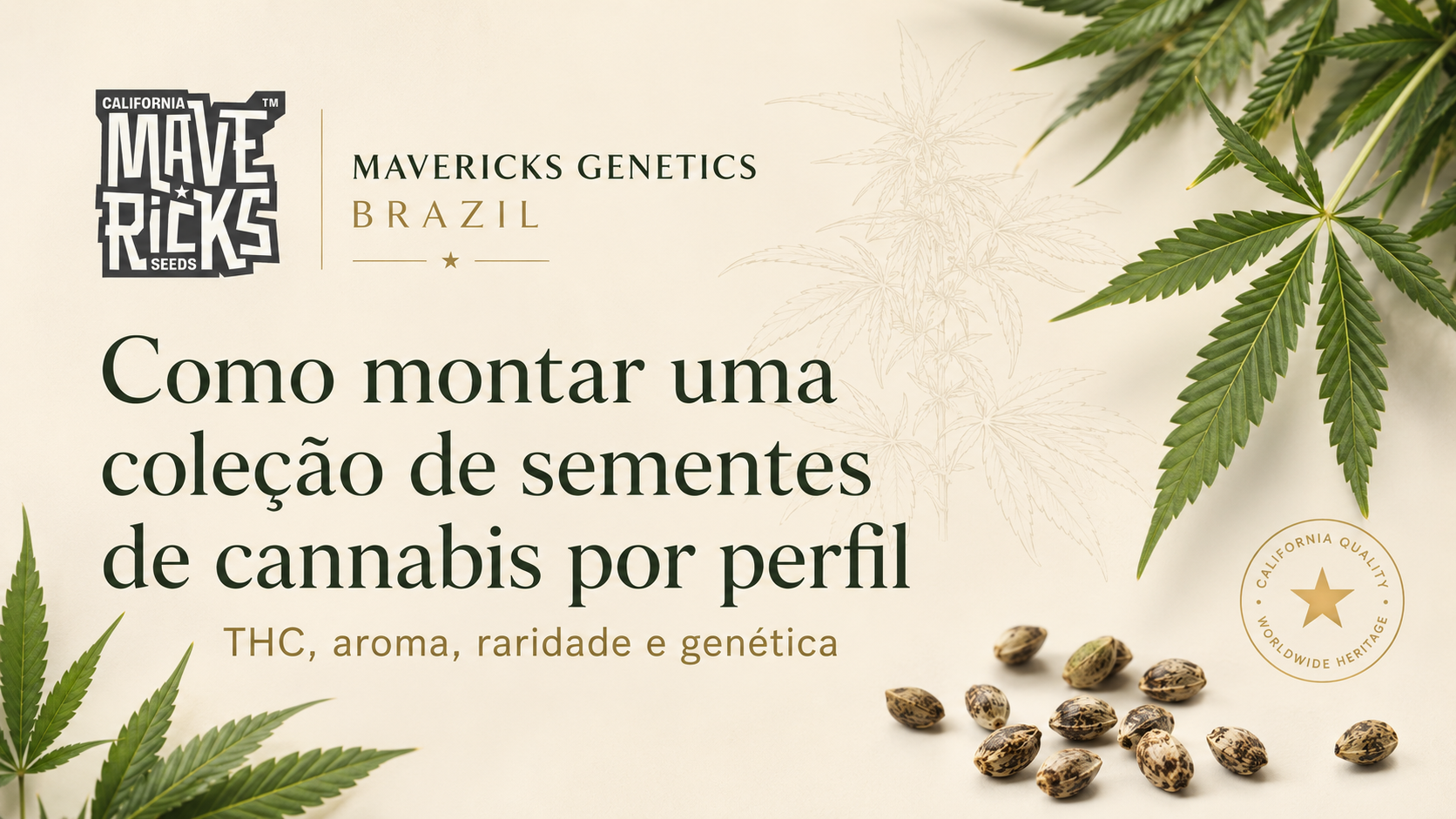 Como montar uma coleção de sementes de cannabis por perfil: THC, aroma, raridade e genética